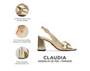 Claudia - Tacones de Piel Dorados, infografía