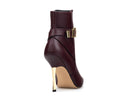 Cristina - Botines de Piel Vino, vista 4