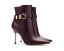 Cristina - Botines de Piel Vino, vista 5