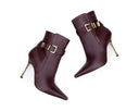 Cristina - Botines de Piel Vino, vista 7