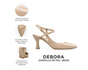 Débora - Zapatillas de Piel Beige, infografía