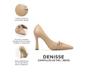 Denisse - Zapatillas de Piel Beige, infografía
