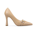 Denisse - Zapatillas de Piel Beige, vista 1