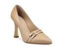 Denisse - Zapatillas de Piel Beige, vista 2