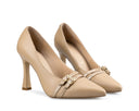 Denisse - Zapatillas de Piel Beige, vista 5