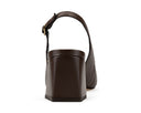 Agnes zapatilla de piel chocolate, vista 3