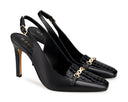 Michelle zapatilla de piel negra, vista 7