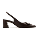 Agnes zapatilla de piel chocolate, vista 4