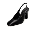 Ariel zapatilla de piel negra, vista 2