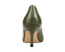 Serena zapatilla de piel verde, vista 3