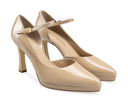 Cynthia zapatilla de piel charol beige, vista 7