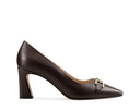 Ámbar zapatillas de piel chocolate, vista 1