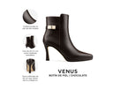 Infografía Venus chocolate - detalles y medidas