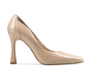 Luisa zapatilla de piel charol beige