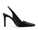 Michelle zapatilla de piel negra, vista 4