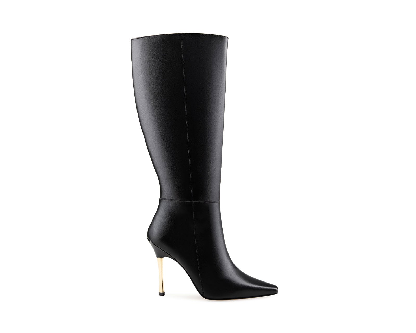 Greta bota de piel negro, vista 1