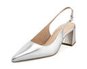 Atenea zapatilla de piel plata, vista 2