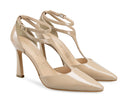 Alana zapatilla de piel charol beige, vista 7
