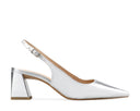 Atenea zapatilla de piel plata, vista 1