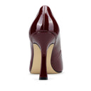 Luisa zapatilla de piel charol vino, vista 3