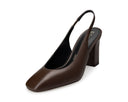 Ariel zapatilla de piel chocolate, vista 2