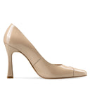 Luisa zapatilla de piel charol beige, vista 4