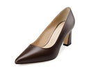 Perla zapatilla de piel chocolate, vista 2