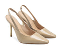 Chiara zapatilla de piel beige, vista 7