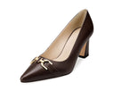 Ámbar zapatillas de piel chocolate, vista 2