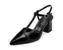Sarai zapatilla de piel negra, vista 2
