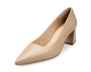 Marcela zapatilla de piel beige, vista 2