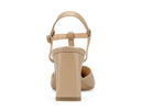 Sarai zapatilla de piel beige, vista 3
