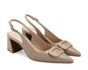 Agnes zapatilla de piel beige, vista 7
