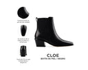 Cloe botín de piel negro, infografía de características