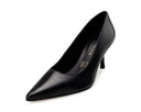 Cossette zapatilla de piel negra, vista 2