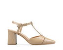 Sarai zapatilla de piel beige, vista 1