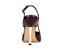 Azalea zapatilla slingback de piel vino - vista 3