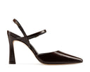 Vanessa zapatilla de piel chocolate, vista 4