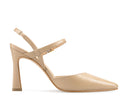 Vanessa zapatilla de piel beige, vista 4
