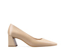 Marcela zapatilla de piel beige, vista 1