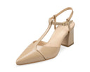 Sarai zapatilla de piel beige, vista 2