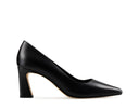 Perla zapatilla de piel negra, vista 1