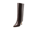 Anahí bota de piel chocolate, vista 2
