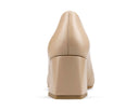 Marcela zapatilla de piel beige, vista 3