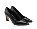 Perla zapatilla de piel negra, vista 7