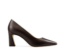 Perla zapatilla de piel chocolate, vista 1