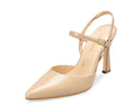 Vanessa zapatilla de piel beige, vista 2