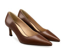 Serena zapatilla de piel café, vista 7
