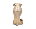 Alana zapatilla de piel charol beige, vista 3