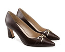 Ámbar zapatillas de piel chocolate, vista 7